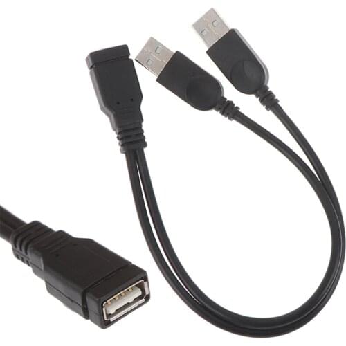 USB 2.0 female to usb 2 male cable usb double splitter cable power extension cable