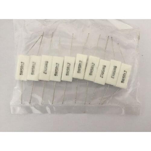 10PCS 5W Watt 0.1R-2K Ohm 5% Ceramic Cement Power Resistor Discount 50