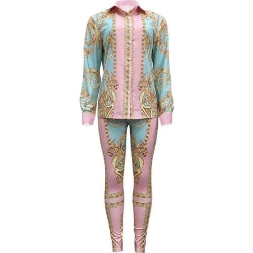 2 Piece Sets African Sets For Women 2021 New African Print Elastic Bazin Baggy Pants Rock Style Dashiki Famous Suit Lady Outfits