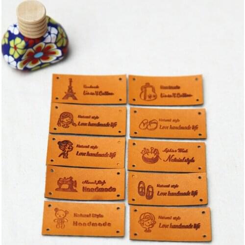 Clothing Labels Leather Label Garment Custom Name Tags For 1000 pieces a lot