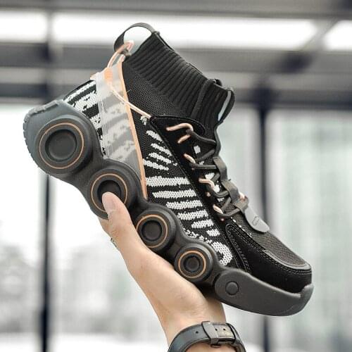 Damyuan Fashion Mens Casual Sports Shoes Thick Bottom Damping Comfortable Mens Sneakers Non-slip Male Outdoor Walking Shoes 45