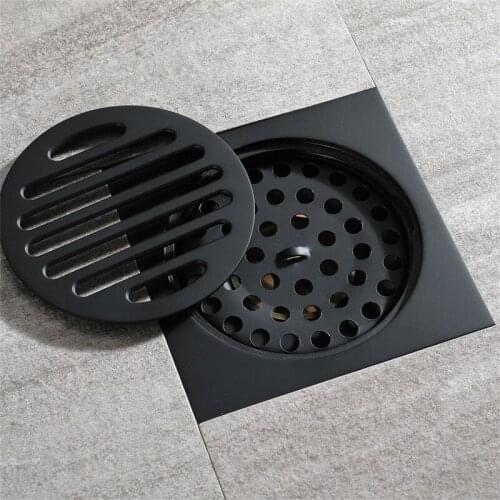 Square Floor Drain110cmX10cm Black Shower Floor Drain Matte Black Bathroom Deodorant Concealed Floor Drain