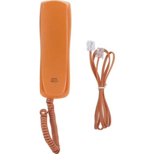 Kx-T628 Home Office Portable Thin Telephone Single Line Corded Desk Phone Orange