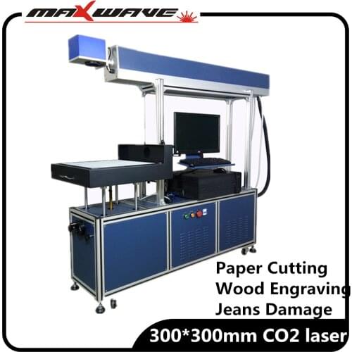 100w denim jeans galvo head laser engraving co2 laser marking machine glass tube 300*300mm 600*600mm CO2 laser marking machine