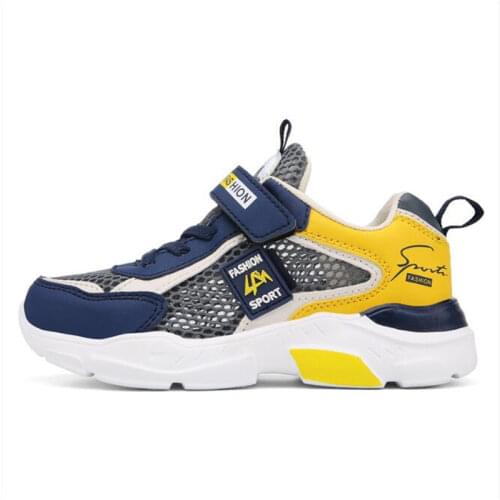 Single net boys' shoes cut out childrens sports shoes in summer 2021 wholesale childrens running net cloth shoes