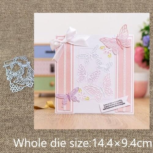 New Design Craft Metal stencil mold Cutting Dies butterfly frame decoration scrapbook die cuts Album Paper Card Craft Embossing