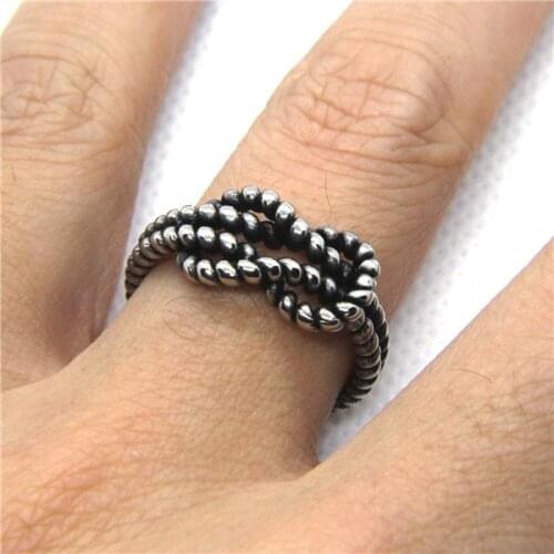 Fashion Knot Ring 316L Stainless Steel Women Mens Fashion Fashion Ring