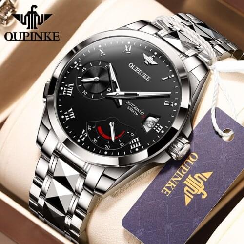OUPINKE 2021 New Mens Mechanical Watches Brand Luxury Automatic Watch Men Sapphire Glass Sports Waterproof Wristwatch 3198