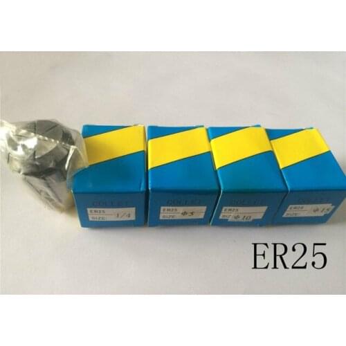 ER25 6.35mm(1/4") Precision Spring Collets High Quality For Collet chuck CNC Milling lathe
