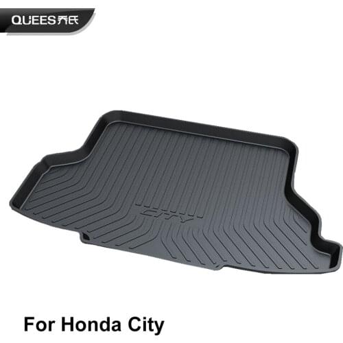 QUEES Custom Fit Cargo Liner Carpet Tray Floor Mat for Honda City Sixth Generation 2014 2015 2016 2017 2018
