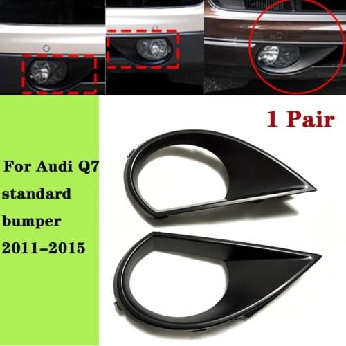 Front Bumper Fog Light Lamp Trim Covers Grilles For Audi Q7 standard bumper 2011-2015 4L0 807 489 A