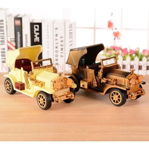 Retro Vintage Car Music Box Dynamic Simulation of Automobile Ornaments Classical Music Box Craft Gifts 2 Colors 50pcs