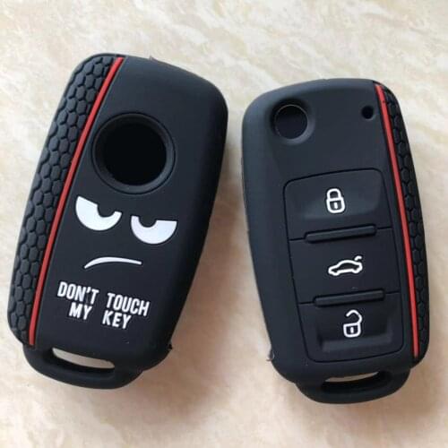 Dont Touch My Key Silicone Keyless Remote Cap Cover For VW Caddy Golf Jetta Polo Passat Scirocco Tiguan For Skoda Octavia Seat