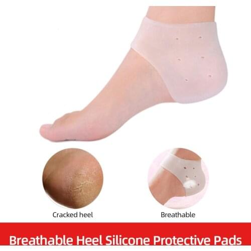 Heel Silicone Ankle Brace Sleeves Running Football Heel Compression Protection Sprains Pain Relief Men and Women Fitness Gear