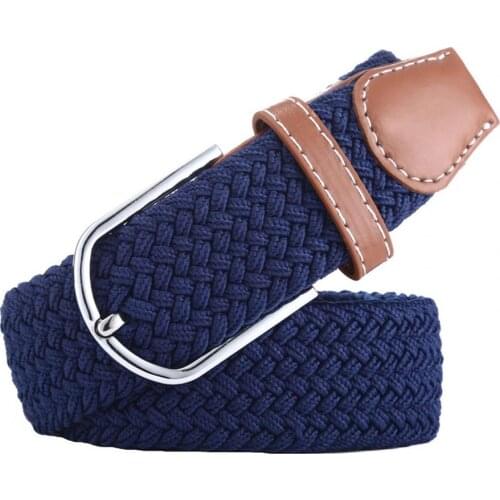Men Women Stylish Belt Adjustable Toughness Braided Unisex Elastic Pin Buckle Waist High Elasticity Casual Jeans Belt