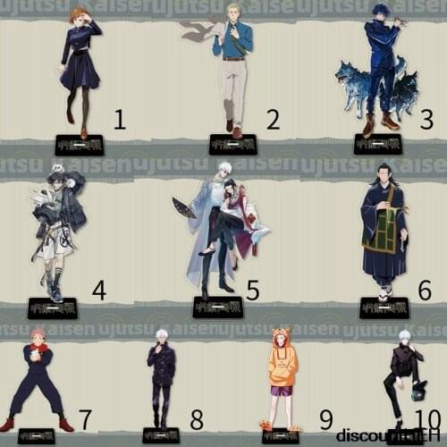 Japan Anime Jujutsu Kaisen Acryl Figur Stand Modell Platte Schreibtisch Dekor Cosplay Weihnachten Keychain Gift Toy
