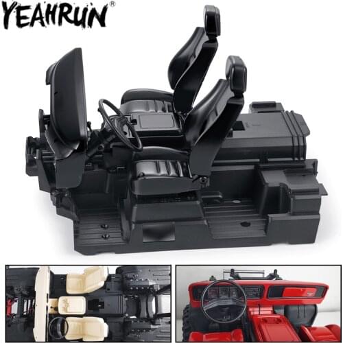 YEAHRUN RC Car Complete Interior Body Shell Cab Seat Kit for 1/10 RC Crawler Traxxas TRX-4 TRX4 Bronco DIY Decoration Parts