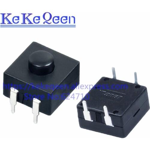 100PCS/LOT Torch Light Leds DIP-4Pins Bent Feet 1212-114C 12*12mm 114C ON-OFF Push Button Switch