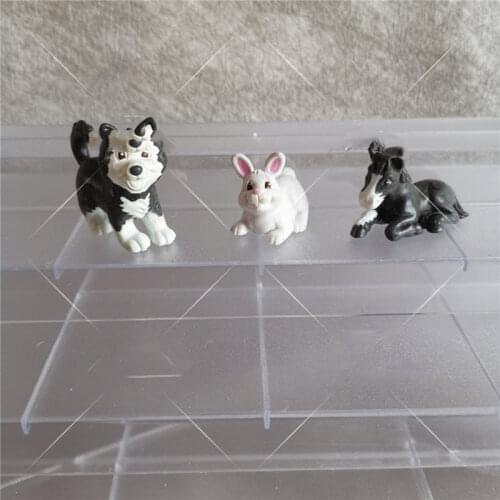 3pcs/lot Rare anime cartoon Dog cat Horse Rabbit model figure Toy Original Animal figurine Home decor Collection for kid child