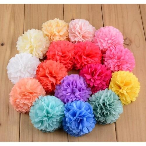 5pcs/lot Chiffon Flowers for Baby Girls Hair Accessories Cute Women Children DIY Hair Flowers Headdress Decoration Flower