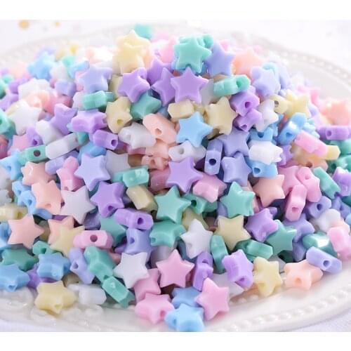 Acrylic Beads Light-Colored Five-Pointed Star Loose Beads for Handmade Bead Making Jewelry Diy Bracelet Necklace Accessories