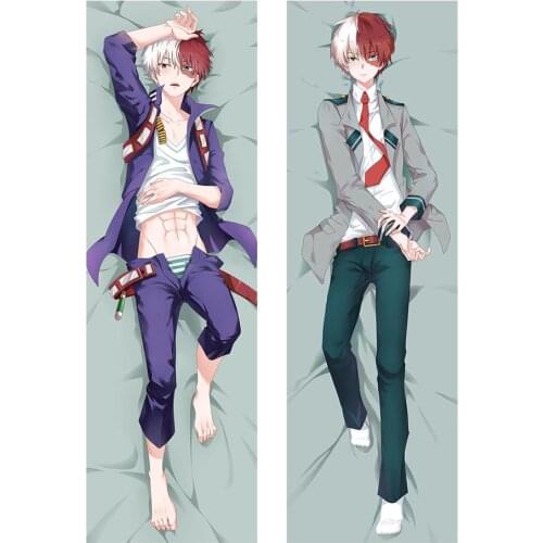 Anime My Hero Academia Todoroki Shouto Hugging Body Dakimakura Midoriya Izuku Pillow Cover Case Boku no Hero Cosplay Pillowcase