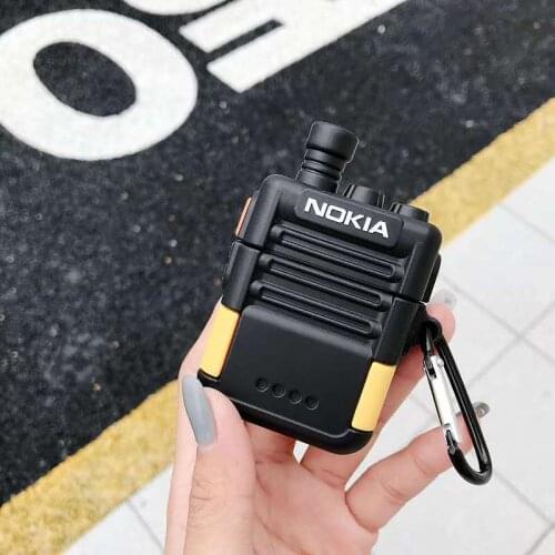 Brand Retro Walkie talkie case for AirPods 1 2 pro charging box Soft silicone Wireless bluetooth earphone protective cover coque