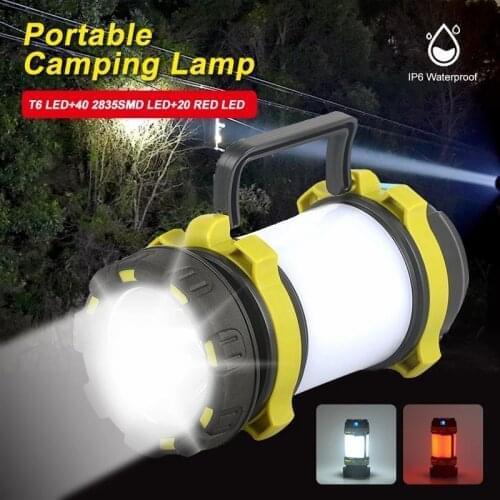C2 LED Camping Light 18650 Portable Rechargeable Working Light Outdoor Waterproof USB Search Light Tent Light Handheld fishing