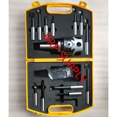 C20(20mm shank), F1-18 75mm boring head with 20mm shank and 12pcs 18mm boring bars, boring head set