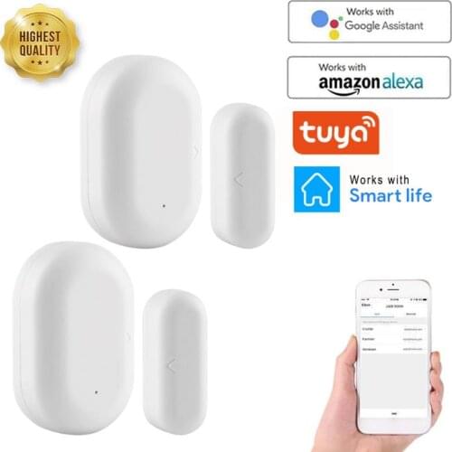 ZigBee Window Door Sensor Detector Smart Life Tuya App Smart Home Security Alarm System Work With Alexa Google Home Assistant