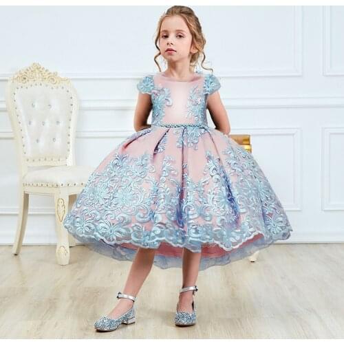 Girls Princess Kids Dresses for Girls Tutu Lace Flower Wedding Gown Baby Girls Clothes Children Christmas Birthday Party Dress