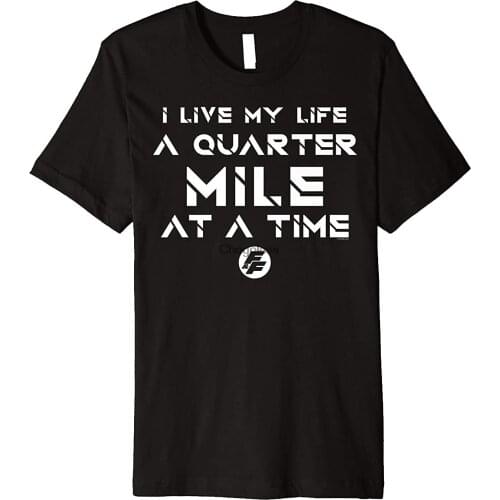 Fast &amp Furious Life At A Quarter Mile At A Time Word Stack Premium TShirt(1)