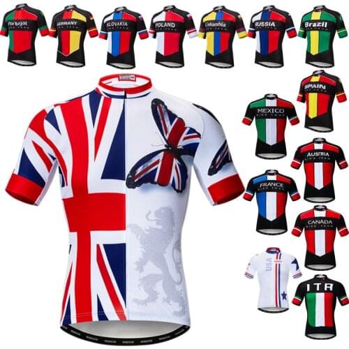 Weimostar UK Mens Cycling Jersey Tops Summer Cycling Clothing Pro Team Mountain Bike Jersey Breathable Bicycle Shirt USA Spain
