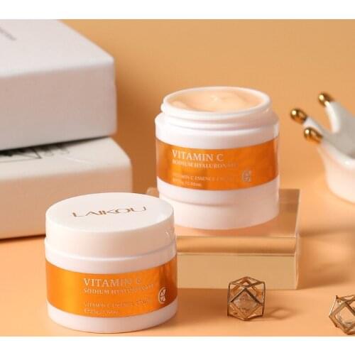 Sodium Hyaluronate Vitamin C Cream Anti-Wrinkle Anti-Aging Fade Lines Whitening Antioxidant Facial Moisturizing Hydrating Care
