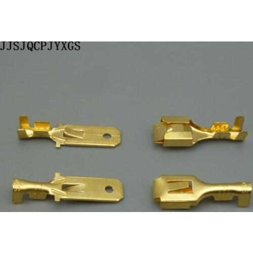 JJSJQCPJYXGS 6.3mm 6.3 Crimp Terminal Male Female Spade Connector Crimping terminals