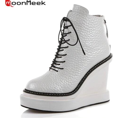 MoonMeek Women's Wedge Ankle Boots