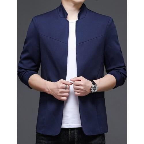 Top Grade Classic Brand Casual Fashion Slim Fit Business Royal Blue Men Suit Jackets Blazer Coats Mens Clothing