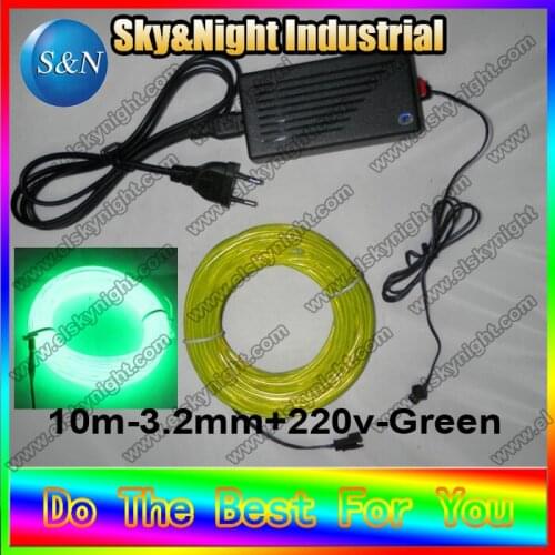 Outdoor & Indoor decorations el wire(ten colors are available) 3.2mm-10m with 220v Inverter +Free shipping