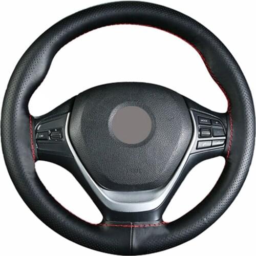 Universal Auto Steering Wheel Cover Car Accessories Non-slip Artificial leather Braid 37-38 CM With Needle and Thread
