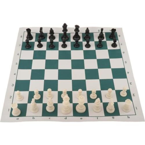 Outdoor Portable Chess Set 45x9cm Plastic for Kids Beginners Adults Camping