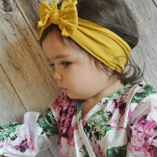 Newborn Girls Elastic Head Wrap Rabbit Big Bow Knot Turban Headband Toddler Baby Hair Accessories Baby Gifts for 0-2Y