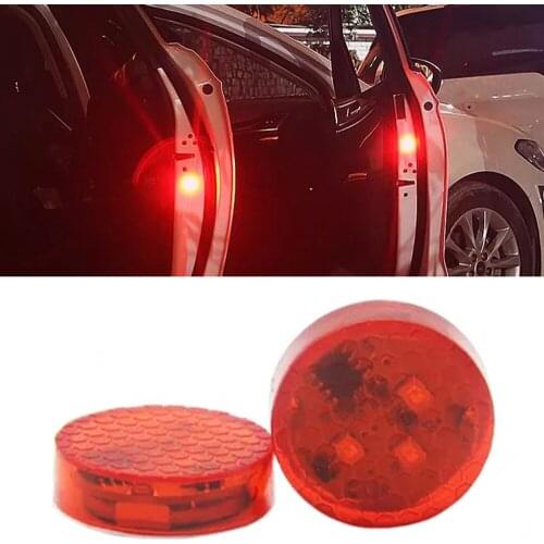 2x Universal Car Door Opening Warning Lights Wireless Magnetic design Strobe Flashing Lamp Anti Collision Alarm Parking Lamp