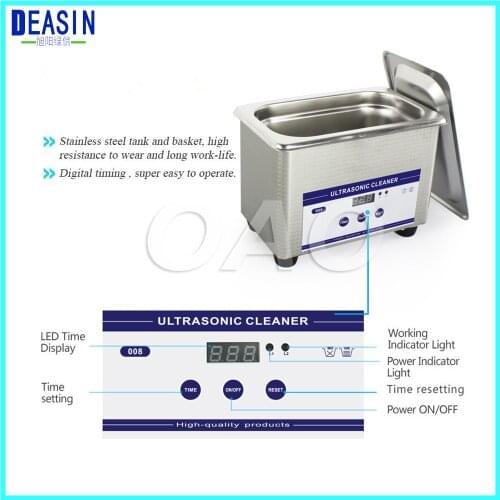 Dental Mini Laboratory Equipment 800 mL Digital Ultrasonic Jewelry Clean Bathroom Glass Cleaning Equipment