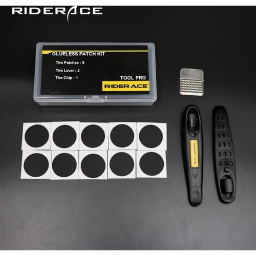Bicycle Glueless Chip Patches Kit Tyre Tire Lever Wheel Repair Tool MTB Mountain Bike Road Inner Tire Piece Cycling Accessories