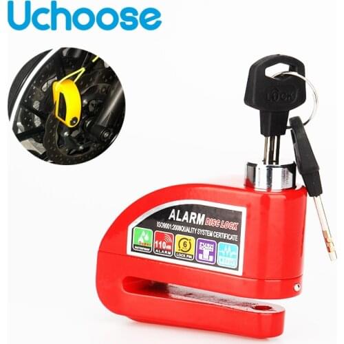 Motorcycle Scooter Aluminum Alloy Alarm Lock Wheel Disc Brake Security Anti-theft 2m Reminder Rope Lockstitch Bag Spare Battery