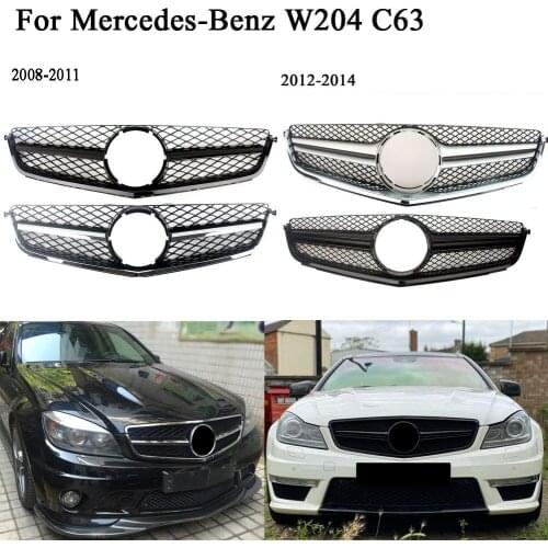 Car Front Racing Bumper Grill Bar Upper Cover For Mercedes-Benz W204 C63 Coupe C-Class C63 AMG 2009 2010 2011 2012 2013 2014