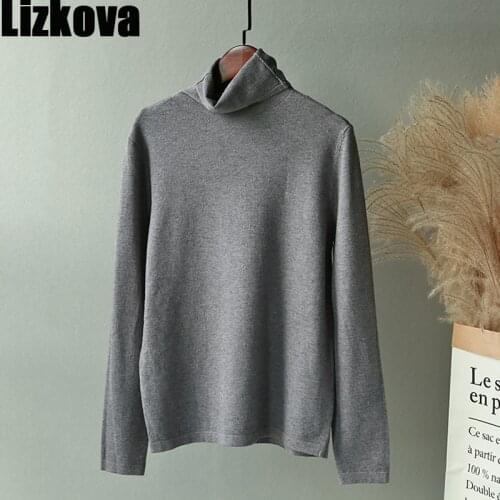 Lizkova Turtleneck Soft Sweater Women 7 colors Long Sleeve Knitted Pullovers 2020 Ladies Casual Warm Tops