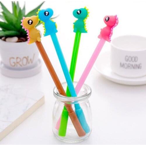 1pc Kawaii Dinosaur Gel Pen Cute Cartoon Signature Pen Accessories Office For School Supplies Korea Stationery
