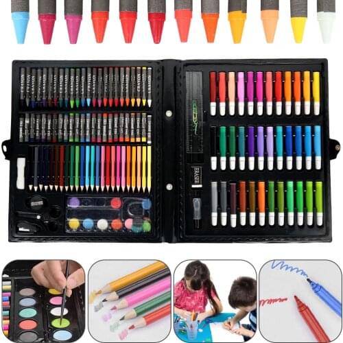 150 Pcs/Set Kids Art Sets Children Drawing Kit Water Color Pen Crayon Oil Pastel Painting Tool Supplies stationery set Kids Gift