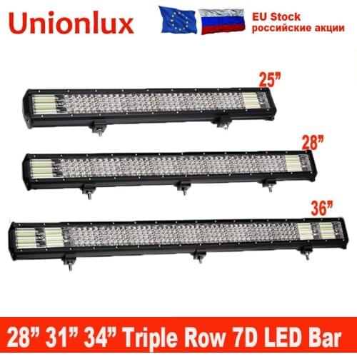 25“ 28“ 36“ Quad Row LED Light Bar Offroad Led Bar Combo Beam for Truck Car SUV ATV 4x4 4WD 12v 24V Lighting Bar